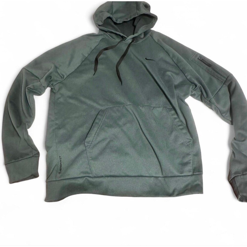 Nike green Therma-Fit Hooded Fitness Pullover with Size L #athleisure #fitness